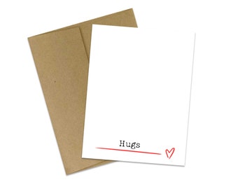 Valentine's Day Card | Empathy | Hugs | Friendship Card | Greeting Card | Love | Friendship | Just Because | Kids' Valentine's | Partner