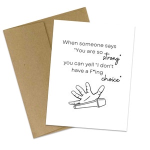 Sympathie drôle | Carte Confort | Carte d'empathie | Carte de deuil | Être une carte forte | Carte de compassion | Carte d'amitié
