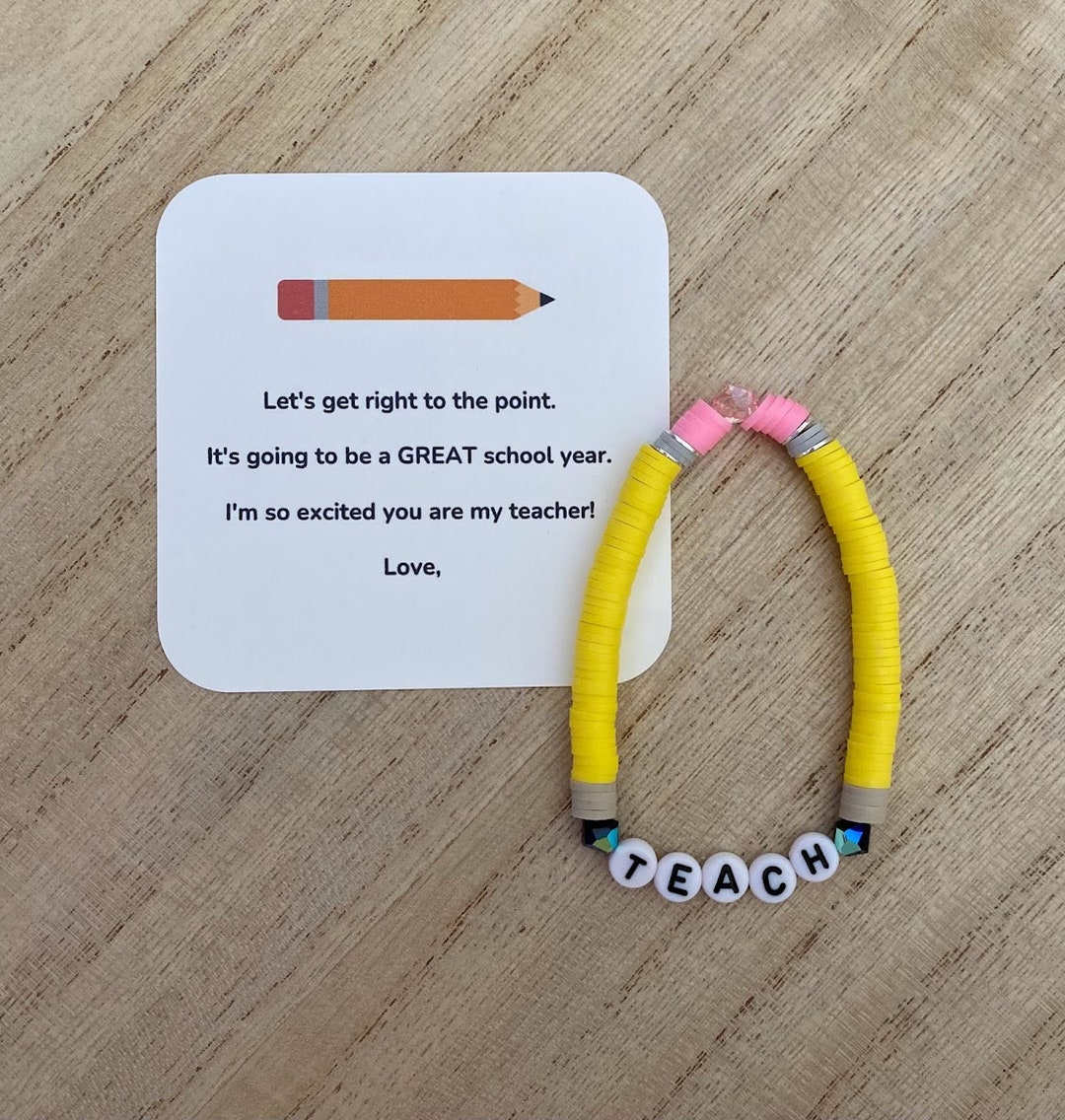 TEACH Pencil Bracelet Etsy