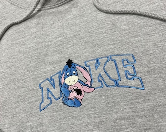 Eeyore Hoodie Embroidered sweatshirt gift for friend girlfriend Pooh