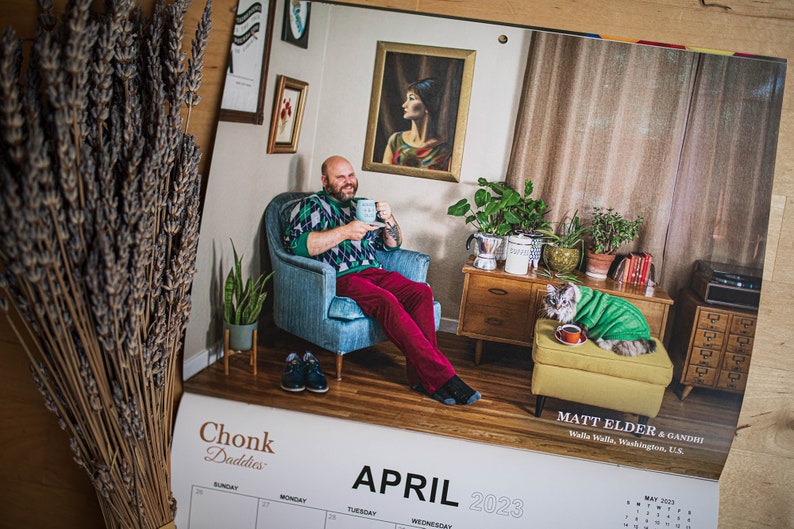 Chonk Daddies Novelty Cat Calendar 2023 Wall Calendar Etsy UK