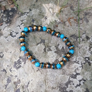 Speak Your Truth - Gemstone and Glass Bracelet for COMMUNICATION