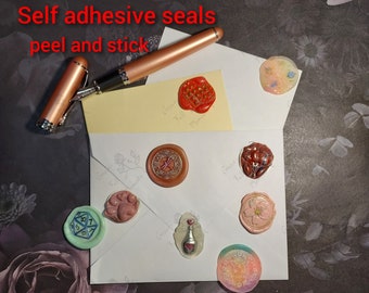 peel & stick - Self Adhesive Seals for invitations and letters - 5 pieces per order