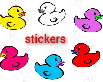 Rubber Ducky : customisable sticker; available in clear, vinyl, holographic, & thick paper varieties ~ car decals now available