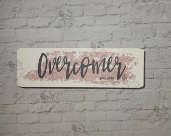 Overcomer : Christian cardstock scriptural bookmark