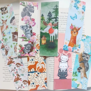 ANIMAL BOOKMARKS - Multiple VARIETIES - Bookmarks - Bookmark - Laminated Bookmark - Book Lover - Bookstagram - Bookish