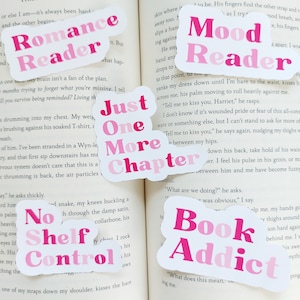 BOOK LOVER Stickers - MULTIPLE Varieties - Book Lover Sticker - Reading Sticker - Bookstagram Sticker - Bookish