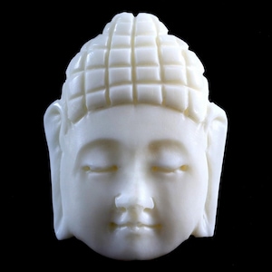 Buddha Beads Hand Carved Bone Cabochon Drilled Vertically