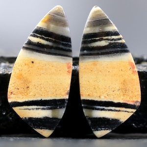 Matching Cabochon Pair Jasper Stone, Dangle Earring Setting Statement Jewelry Making