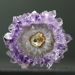 Amethyst Stalactite Slice Cabochon February Birthstone Stress Relief Healing Crystals