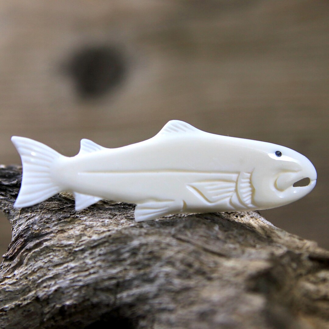Carved Bone Fish Cabochon – Ocean Inspired Artisan Jewelry Supply - Etsy