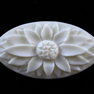 Lotus Flower Cabochon Bone Carving Bead Embroidery Supply
