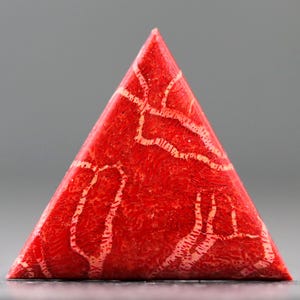 Red Coral Cabochon, Triangle Jewelry Supply Root Chakra Healing