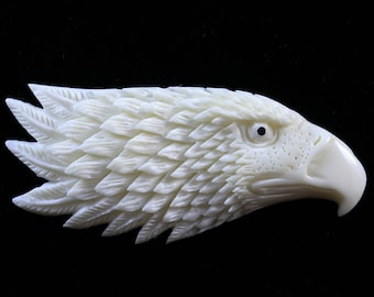 Eagle Spirit Animal Totem Bone Cabochon Men Pendant Supply