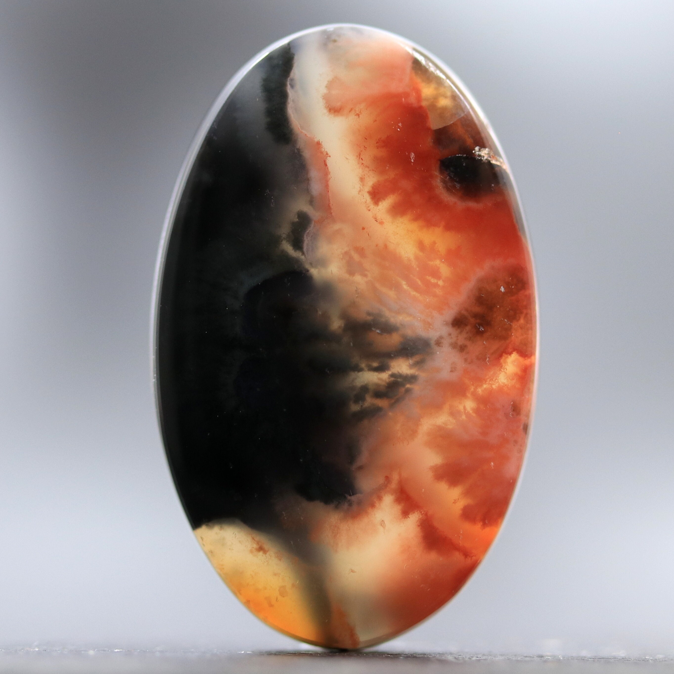 Rot Pandora Cabochon Achat Einzigartige Einschluss Halbedelstein