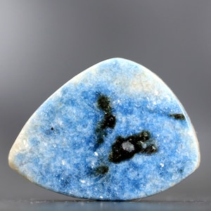 Blue Ice Glacierite Cabochon Rare Mineral Specimen High End Jewelry Making