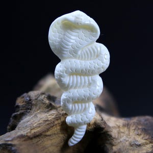 Cobra Snake Cabochon Bone Carving DIY Jewelry Making
