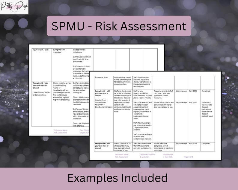 SPMU Risk Assessment Template: License Compliance (digital Download ...