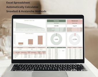 Debt Repayment Tracker - Debt Payoff Tracker -Debt Snowball Excel Debt Avalanche Excel Calculator Credit Card Tracker Debt Tracker Dashboard