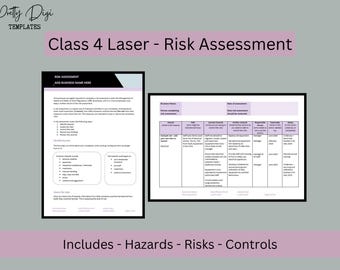 Class 4 Laser Risk Assessment Template: Laser Clinic Safety (Word Document) Laser hair removal, laser tattoo removal