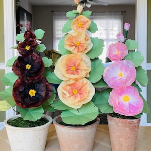Carta velina fatta a mano Malvarosa regalo per la festa della mamma fiori finti regalo per la doccia carta fiore regalo di anniversario arredamento per la casa stravagante