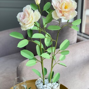Cadeau de fête des mères en papier rose en pot, fausse fleur, cadeau de douche, papier, cadeau d'anniversaire de floraison, décoration d'intérieur fantaisiste sans parfum