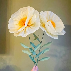 Papier de soie pavot de Californie cadeau fête des mères fausse fleur cadeau de douche papier bloom cadeau d'anniversaire fantaisiste décoration d'intérieur sans parfum