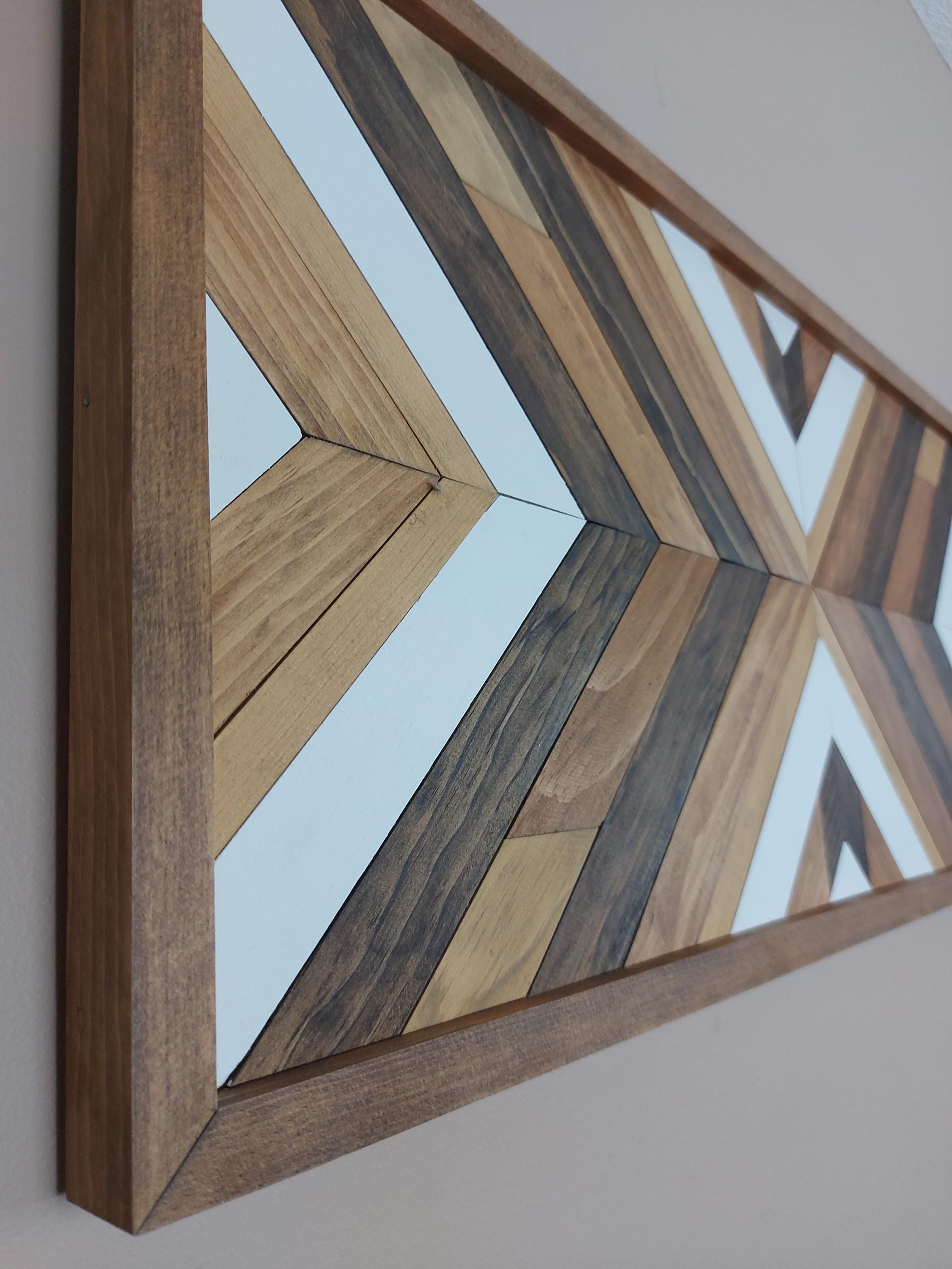 Geometric Wood Wall Art - Etsy