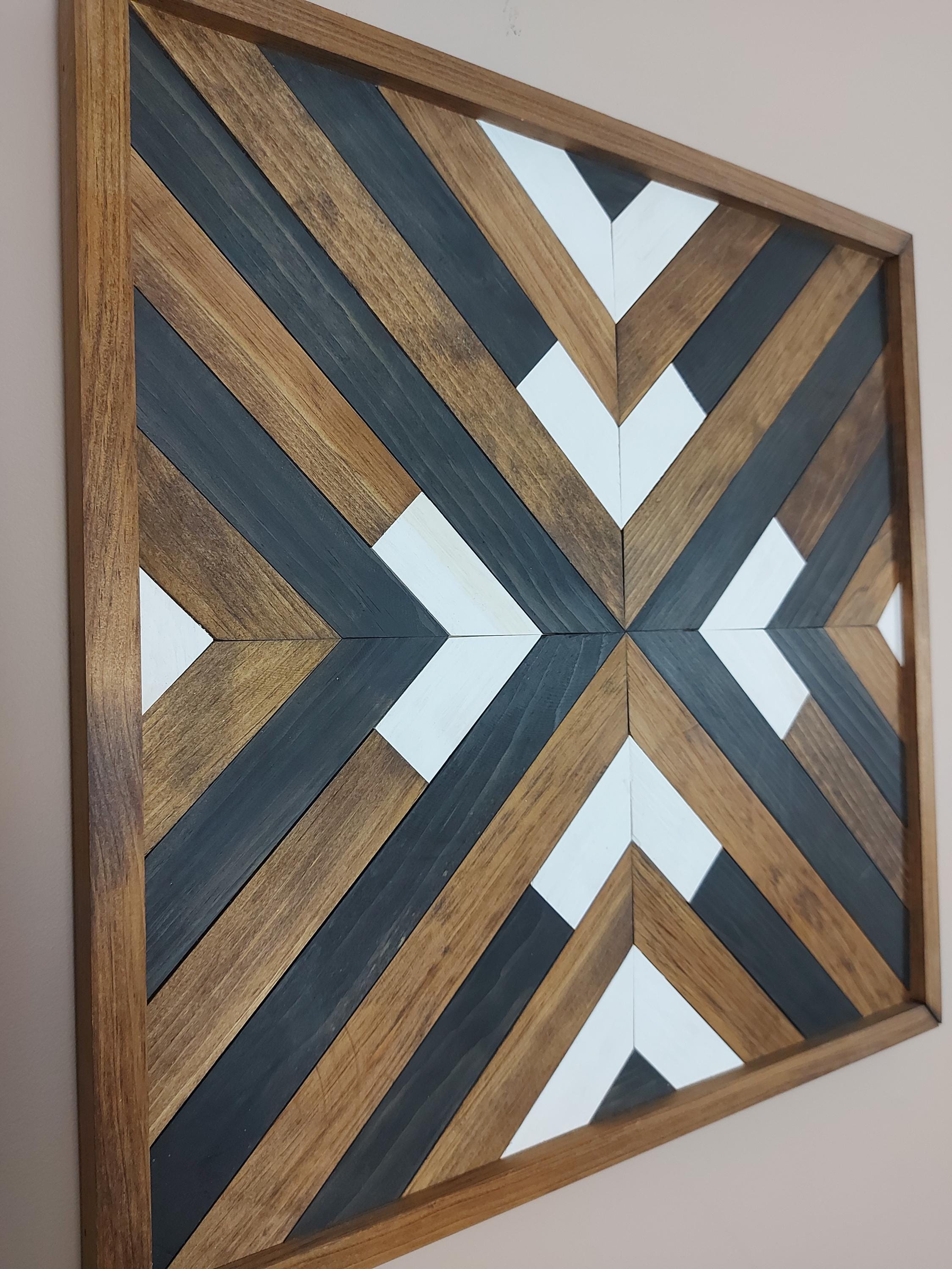View of Geometric Wood Wall Art - Etsy