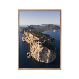 Sardinia Aerial Photo Print, Capo Caccia Beach Art Print Sardinia, Sardinia Wall Art, Home Decor