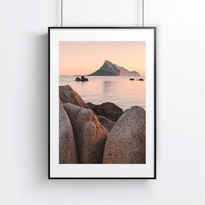 Sardinië Tavolara Print, Sardinië Wandkunst, Sardinië Poster, Sardinië Foto, Sardinië Wanddecoratie, Sardinië Kaart, Italië