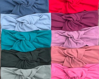 Organic Cotton Knot Headband: Baby, Toddler, & Women's Sizes