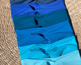 Swim Twist Headband: UV 50+ Nylon Spandex, Women & Kids