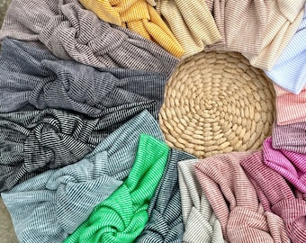 Washed Rib Knot Headband: Handmade Cotton Blend Headband