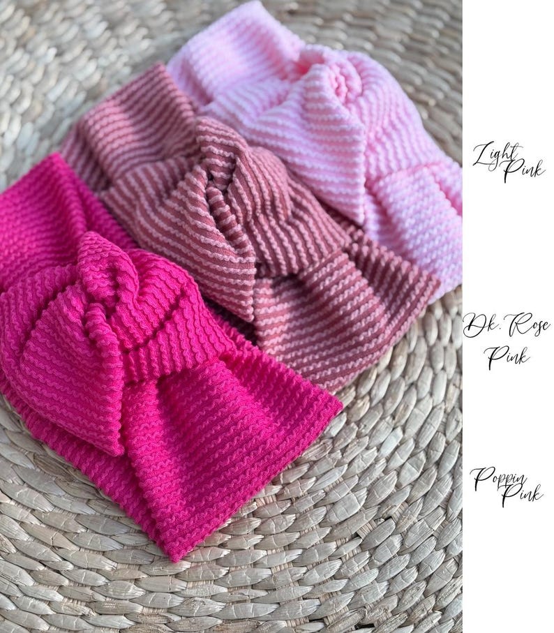 Ribbed Knot Headband: Adjustable Handmade Headband Bild 3