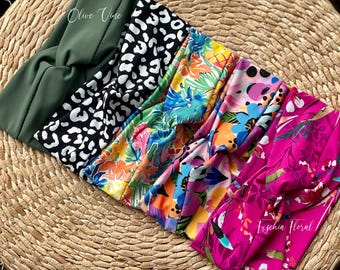 Twist Swim Headband: UV 50+ Nylon Spandex - Women & Kids