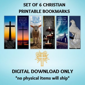 Christian Bookmarks, Christian Quote Bookmarks, Printable Bookmarks, Bible Verse Bookmarks, Instant Download Bookmarks