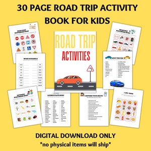 Road Trip Activity Book, Road Trip Printables, Road Trip Activities for Kids, Road Trip Games, Road Trip Activity, Kids Travel Games