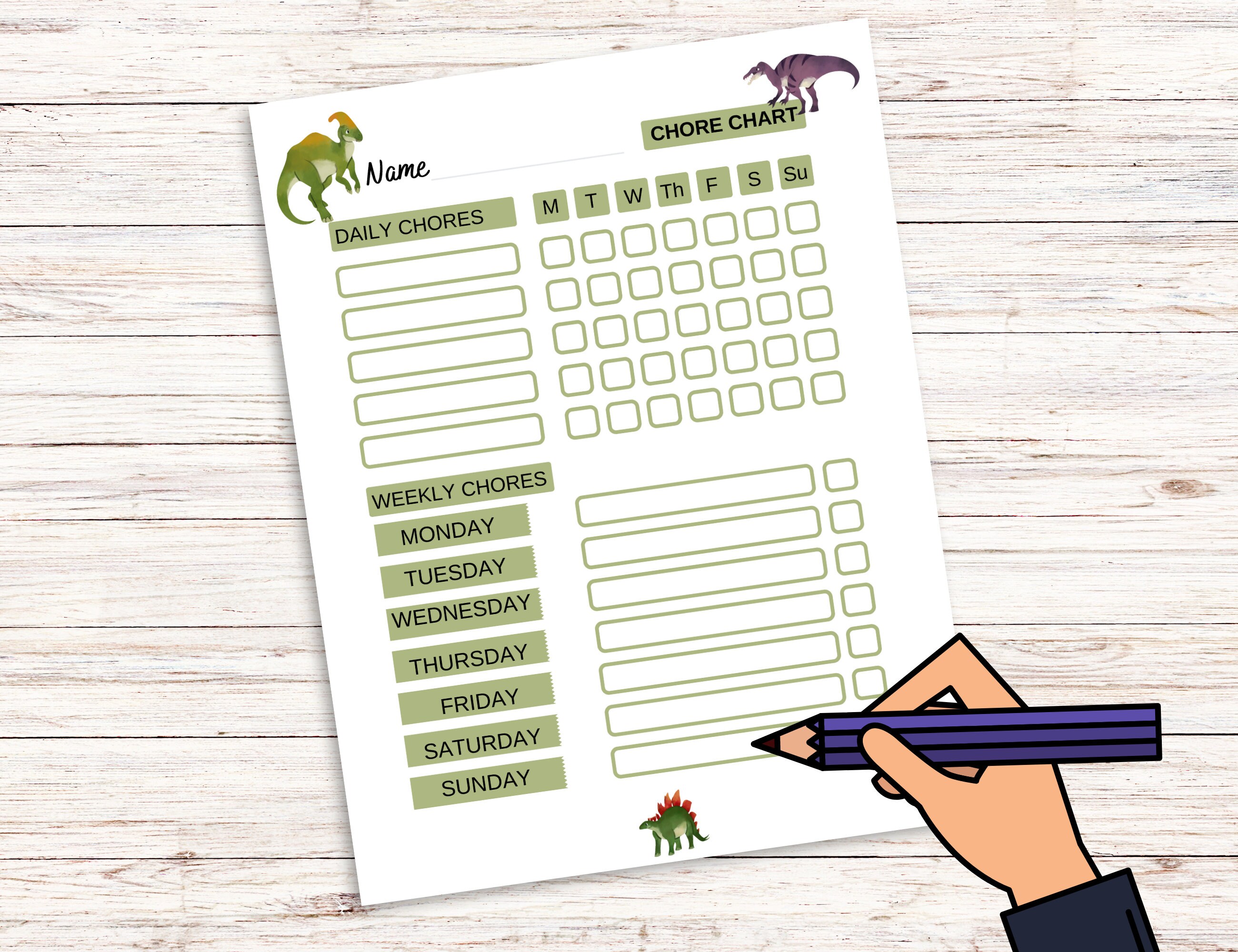 Printable Chore Charts, Chore Charts for Kids, Chore Charts, Dinosaur ...
