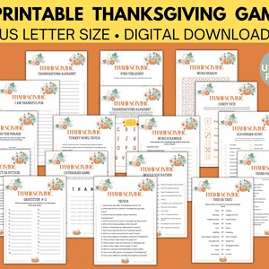 Thanksgiving Party Games, Thanksgiving Game Bundle, Thanksgiving Games, Thanksgiving Printables, Printable Game, Family Thanksgiving, Games