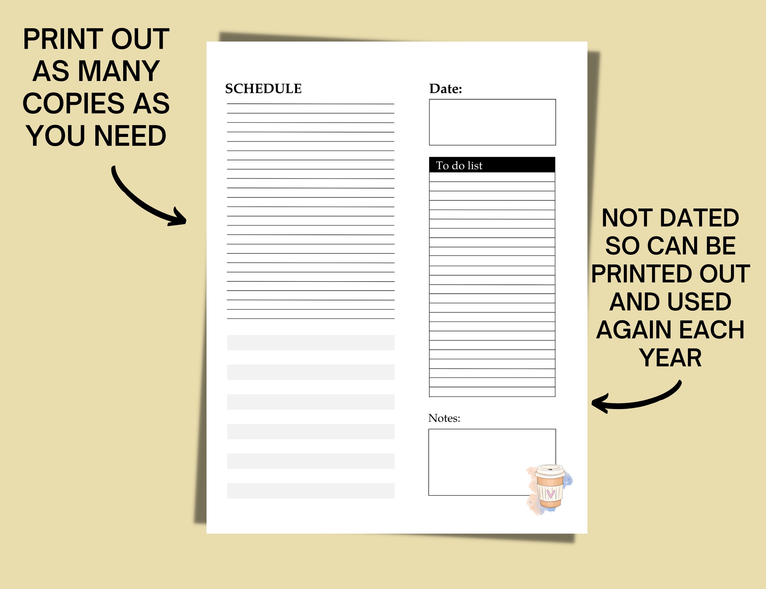Life Planner Printable, Printable Planner, Digital Planner, Daily ...
