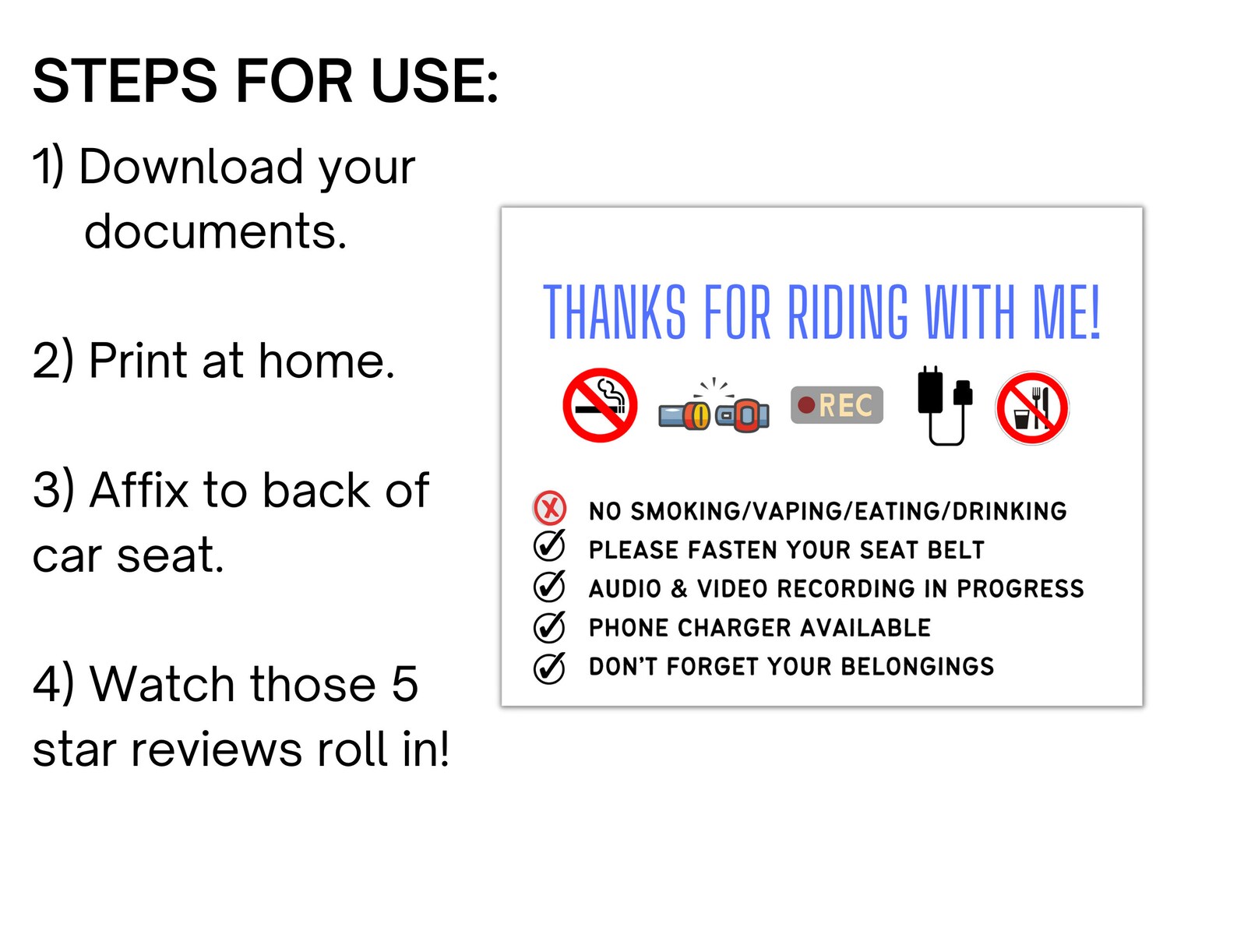 Rideshare Sign, Uber Lyft Drivers, Driver Signs, Printable Rideshare