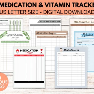 https://www.etsy.com/de/listing/621666003/ Printable-Medizin-und-Vitamin-Tracker: 11 Einzigartige