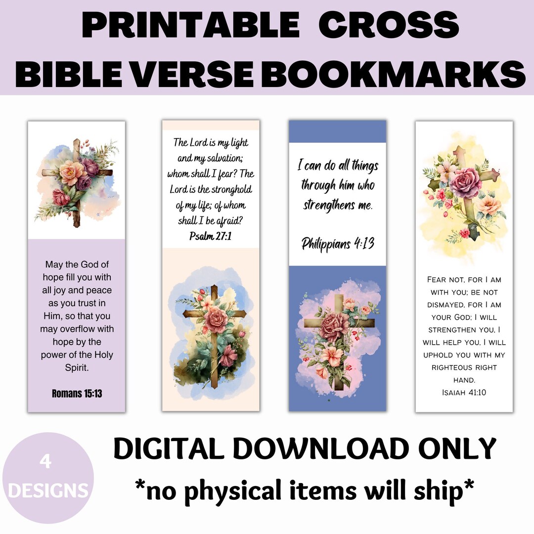 Scripture Bookmarks, Printable Bookmarks, Bible Verse Bookmarks
