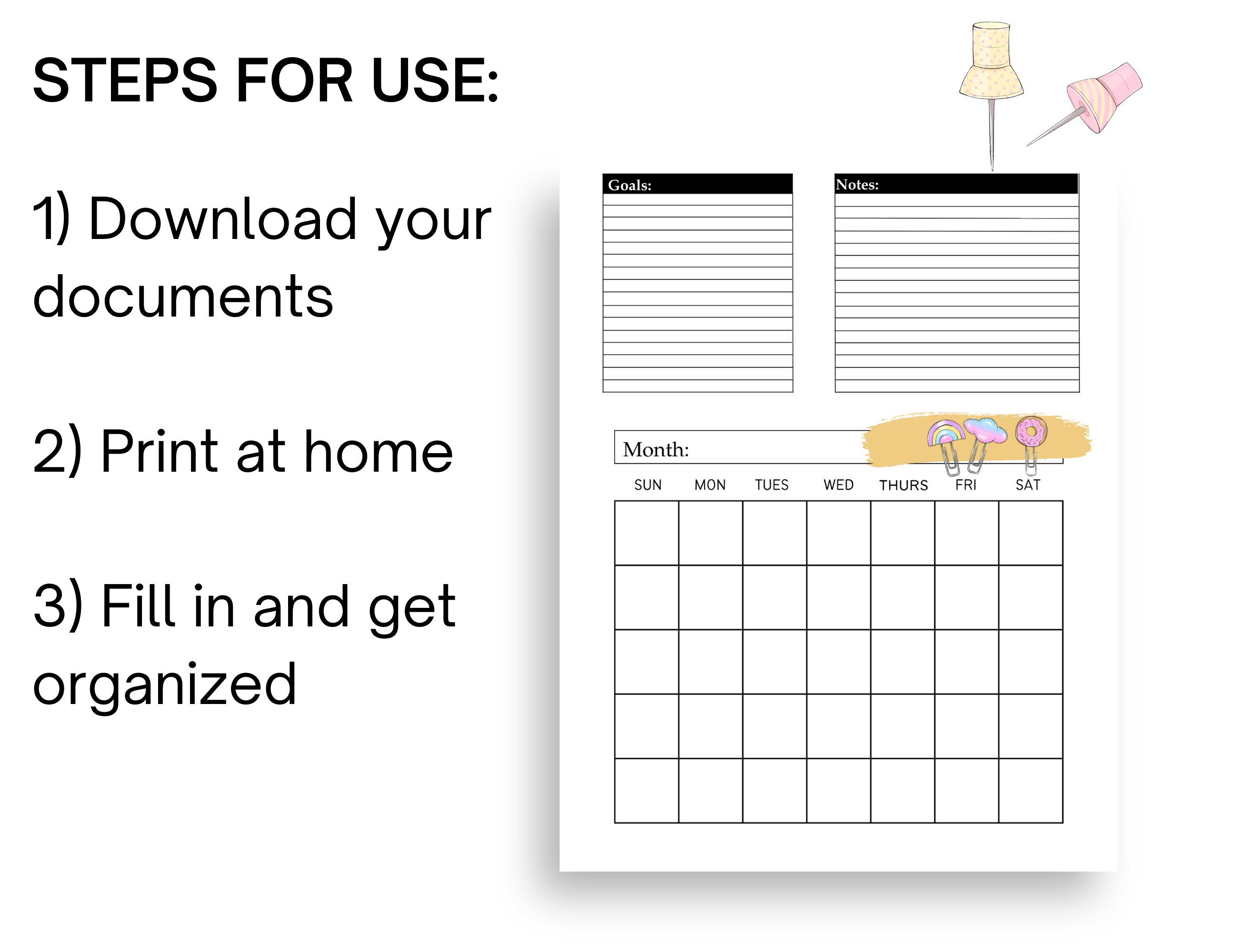 Life Planner Printable, Printable Planner, Digital Planner, Daily ...