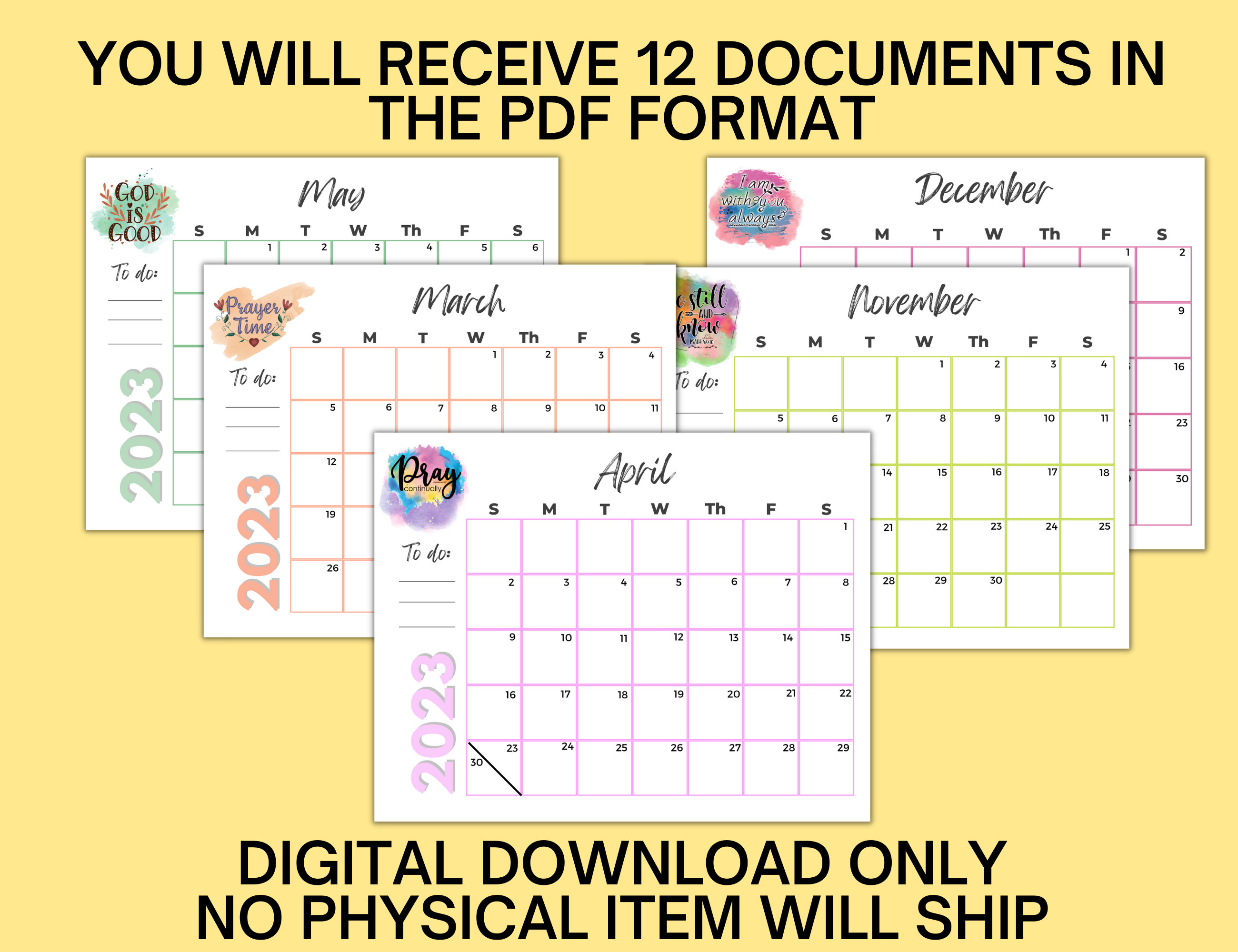 Free Christian Calendar 2023 Pdf