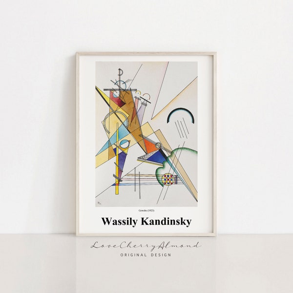 Kandinsky Print "Fabric " Abstract Printable Wall Art, Expressionism Print Aesthetic Minimalist Modern Painting, Digital Download