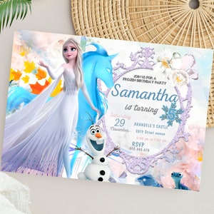 Frozen Birthday Invitation | Editable Frozen Birthday Party Invite | Personalized Frozen Digital Template