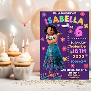 Encanto Invitation Encanto Anniversaire Invitation Encanto Party Encanto  Carte Encanto Digital Encanto Invite Encanto Imprimable Mirabel Invite -   France