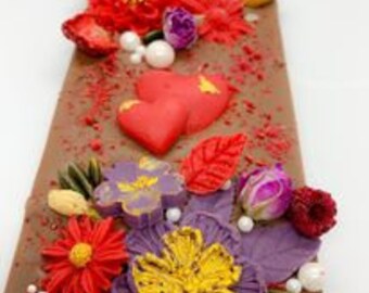 Floral Belgian Chocolate Bar